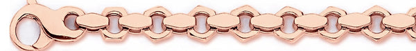 14k rose gold, 18k pink gold chain 7.3mm Shimmer Link Bracelet