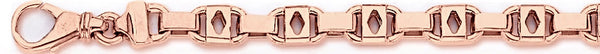 14k rose gold, 18k pink gold chain 6.2mm Eyebox I Link Bracelet
