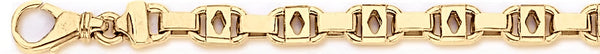 18k yellow gold chain, 14k yellow gold chain 6.2mm Eyebox I Link Bracelet