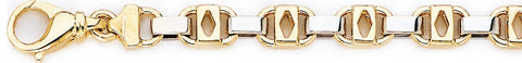 7.4mm Eyebox I Link Bracelet custom made gold chain