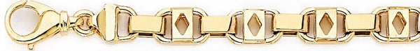 18k yellow gold chain, 14k yellow gold chain 8.2mm Eyebox I Link Bracelet