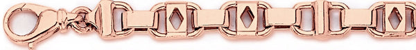 14k rose gold, 18k pink gold chain 8.2mm Eyebox II Link Bracelet