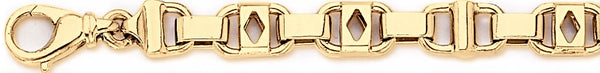 18k yellow gold chain, 14k yellow gold chain 8.2mm Eyebox II Link Bracelet