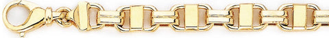 8mm Double Link Bracelet custom made gold chain