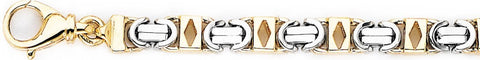 6.9mm Double Eyebox Link Bracelet custom made gold chain