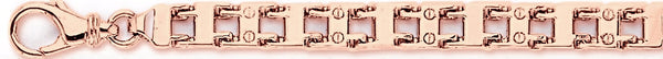 14k rose gold, 18k pink gold chain 6.4mm Mecha-Lock Link Bracelet