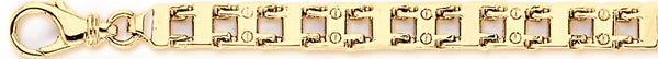 18k yellow gold chain, 14k yellow gold chain 6.4mm Mecha-Lock Link Bracelet
