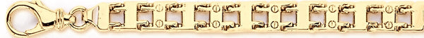 18k yellow gold chain, 14k yellow gold chain 6.4mm Mecha-Lock Link Bracelet