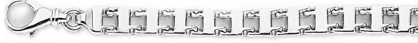 18k white gold chain, 14k white gold chain 6.3mm Lock Link Bracelet