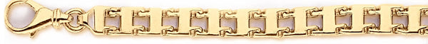 18k yellow gold chain, 14k yellow gold chain 6.3mm Lock Link Bracelet