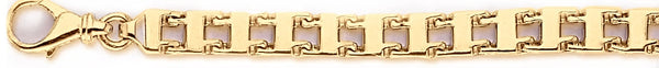 18k yellow gold chain, 14k yellow gold chain 6.3mm Lock Link Bracelet