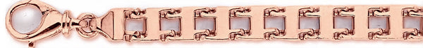 14k rose gold, 18k pink gold chain 7.7mm Lock Link Bracelet