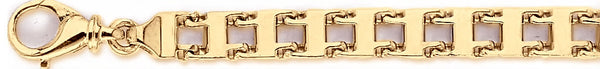 18k yellow gold chain, 14k yellow gold chain 7.7mm Lock Link Bracelet