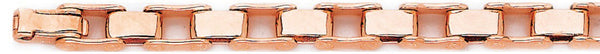 14k rose gold, 18k pink gold chain 7.3mm Bicycle Link Bracelet