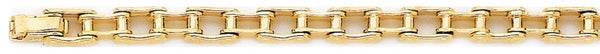 18k yellow gold chain, 14k yellow gold chain 6mm Motorcycle I Link Bracelet