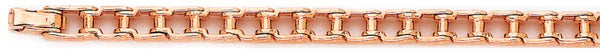 14k rose gold, 18k pink gold chain 6mm Motorcycle II Link Bracelet