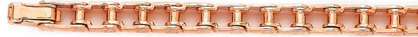 14k rose gold, 18k pink gold chain 7.7mm Motorcycle II Link Bracelet