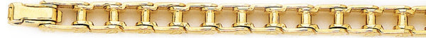 18k yellow gold chain, 14k yellow gold chain 7.7mm Motorcycle II Link Bracelet