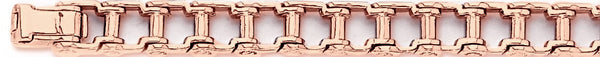14k rose gold, 18k pink gold chain 9.3mm Motorcycle II Link Bracelet