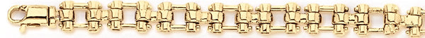 18k yellow gold chain, 14k yellow gold chain 7.3mm Triple Pin Link Bracelet