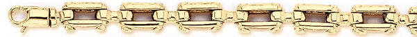 18k yellow gold chain, 14k yellow gold chain 7.2mm Flat Pin Link Bracelet