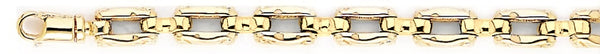 18k yellow gold chain, 14k yellow gold chain 6.9mm Flat Pin Link Bracelet