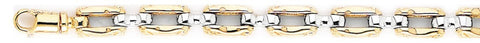 6.9mm Flat Pin Link Bracelet custom made gold chain