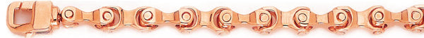 14k rose gold, 18k pink gold chain 6.2mm Mechanical Rope Link Bracelet