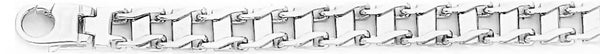 18k white gold chain, 14k white gold chain 6.4mm Railroad Link Bracelet