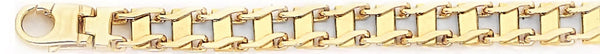 18k yellow gold chain, 14k yellow gold chain 6.4mm Railroad Link Bracelet