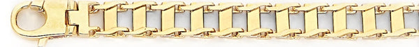 18k yellow gold chain, 14k yellow gold chain 7.9mm Railroad Link Bracelet