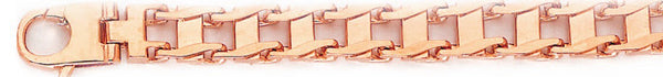 14k rose gold, 18k pink gold chain 8mm Railroad Link Bracelet