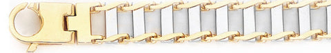 11.6mm Railroad Link Bracelet custom made gold chain