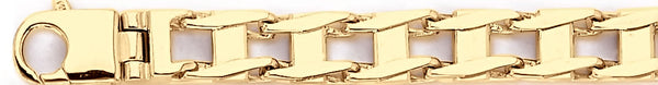 18k yellow gold chain, 14k yellow gold chain 10.2mm Railroad Link Bracelet