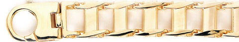 14.9mm Railroad Link Bracelet custom made gold chain