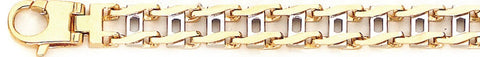 8mm Open Railroad Link Bracelet custom made gold chain