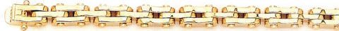 6mm 3-Row Industrial Tread Link Bracelet custom made gold chain
