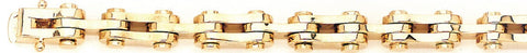 7mm 3-Row Industrial Tread Link Bracelet custom made gold chain