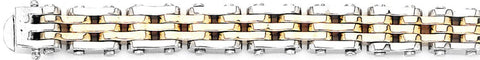 9.6mm 5-Row Industrial Tread Link Bracelet custom made gold chain
