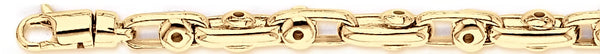 18k yellow gold chain, 14k yellow gold chain 6.7mm Sigma Link Bracelet