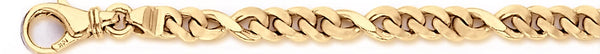 18k yellow gold chain, 14k yellow gold chain 5.3mm Modern Figaro Link Bracelet