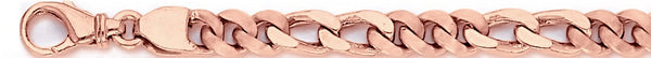 14k rose gold, 18k pink gold chain 6.7mm Modern Figaro Link Bracelet