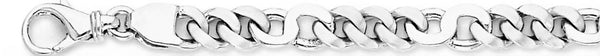 18k white gold chain, 14k white gold chain 6.9mm Modern Figaro Link Bracelet