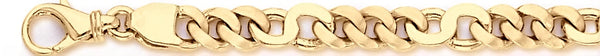 18k yellow gold chain, 14k yellow gold chain 6.9mm Modern Figaro Link Bracelet