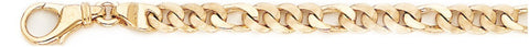 5.5mm Modern Figaro Link Bracelet custom made gold chain