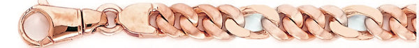 14k rose gold, 18k pink gold chain 8.3mm Modern Figaro Link Bracelet