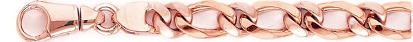 14k rose gold, 18k pink gold chain 8.9mm Modern Figaro Link Bracelet
