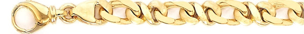 18k yellow gold chain, 14k yellow gold chain 8.3mm Modern Figaro Link Bracelet