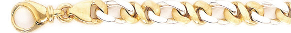 8.3mm Modern Figaro Link Bracelet custom made gold chain