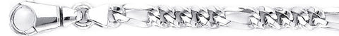 6.8mm Figaro Link Bracelet custom made gold chain